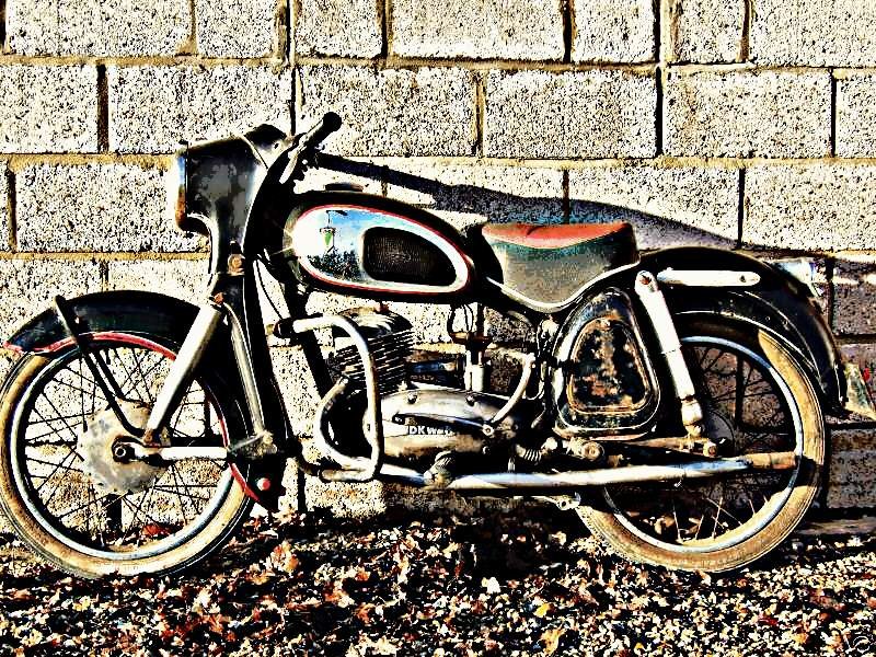 1958 Dkw 175 motorbike A4 Photo Print