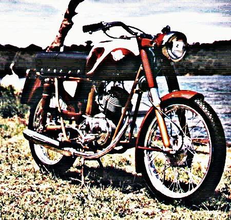 1958 Ducati 98Ts motorbike A4 Photo Print