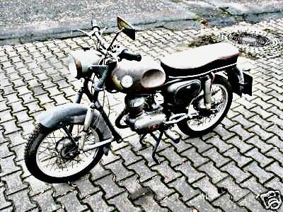 1958 Hercules K100 motorbike A4 Photo Print