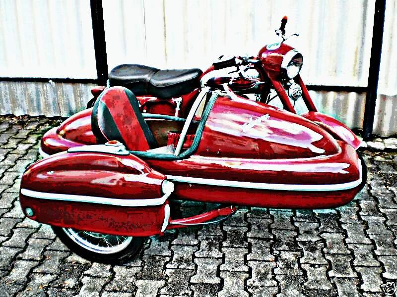 1958 Jawa 350 motorbike A4 Photo Print