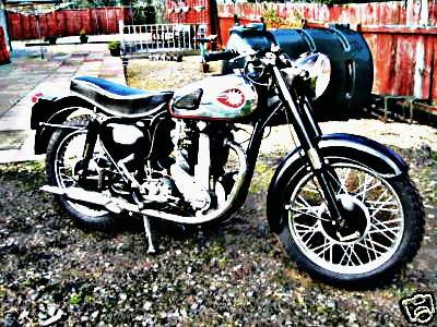 1958 bsa b33 motorbike A4 Photo Print