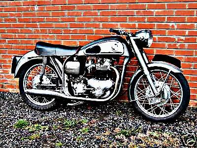 1958 norton dominator motorbike A4 Photo Print