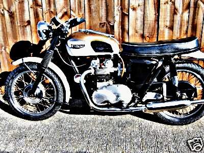 1959 Triumph T21 motorbike A4 Photo Print