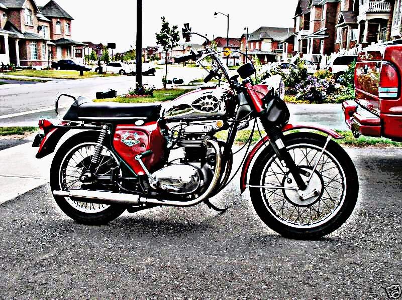 1960 Bsa A50 motorbike A4 Photo Print
