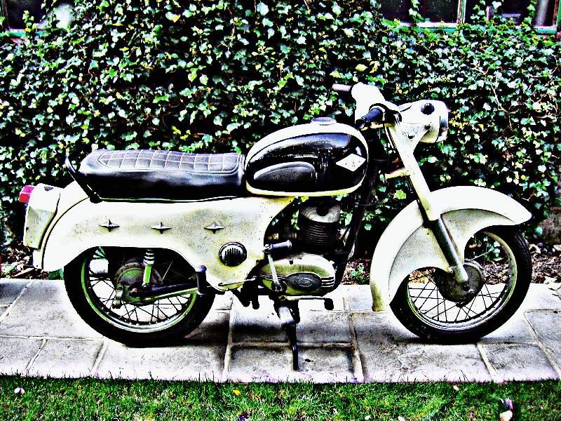 1960 ambassador motorbike A4 Photo Print