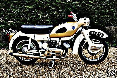 1960 ariel arrow motorbike A4 Photo Print