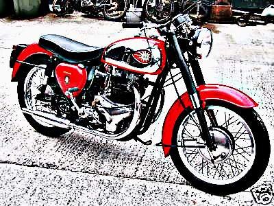 1960 bsa a10 motorbike A4 Photo Print