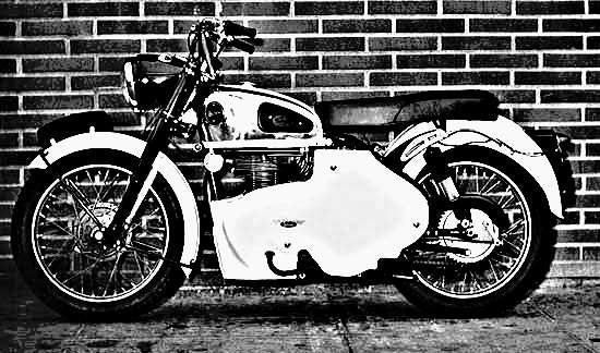 1960 mss motorbike A4 Photo Print