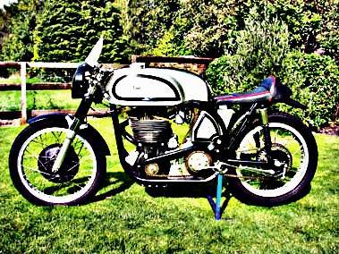 1960 norton manx motorbike A4 Photo Print