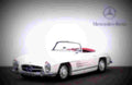 1961 Mercedes Benz 300SL Roadster A4 Photo Print
