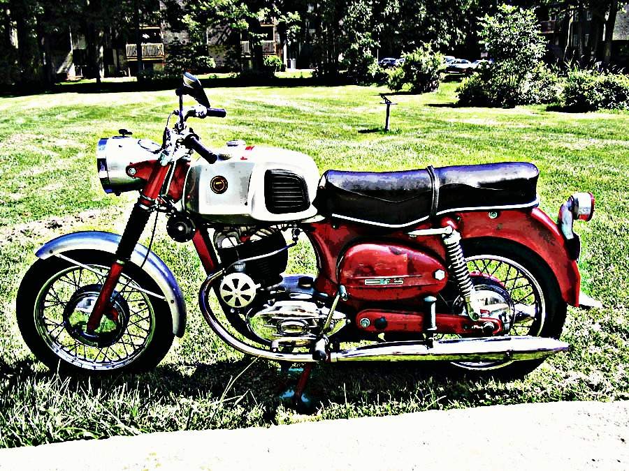1961 Puch 250 motorbike A4 Photo Print