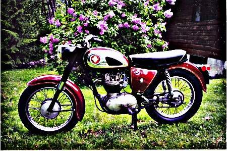 1961 bsa b40 motorbike A4 Photo Print