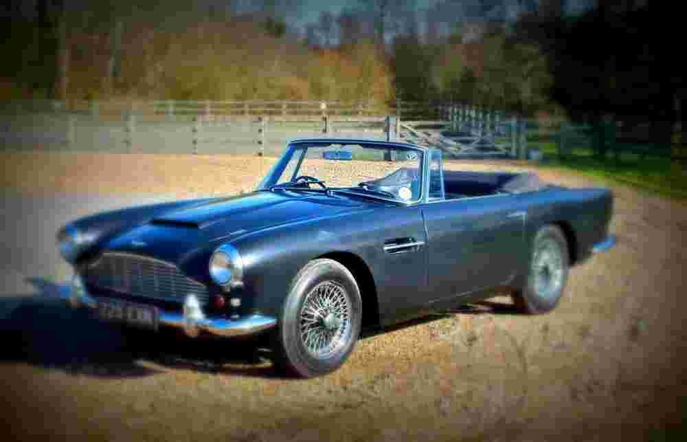 1962 aston martin db4 vantage convertible A4 Photo Print