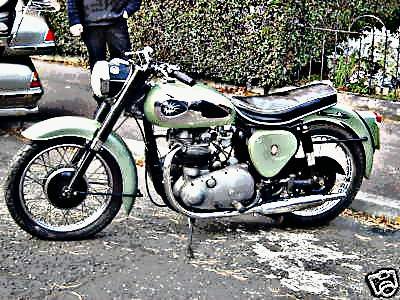1962 bsa a7 ss motorbike A4 Photo Print