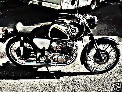 1962 cb72 motorbike A4 Photo Print