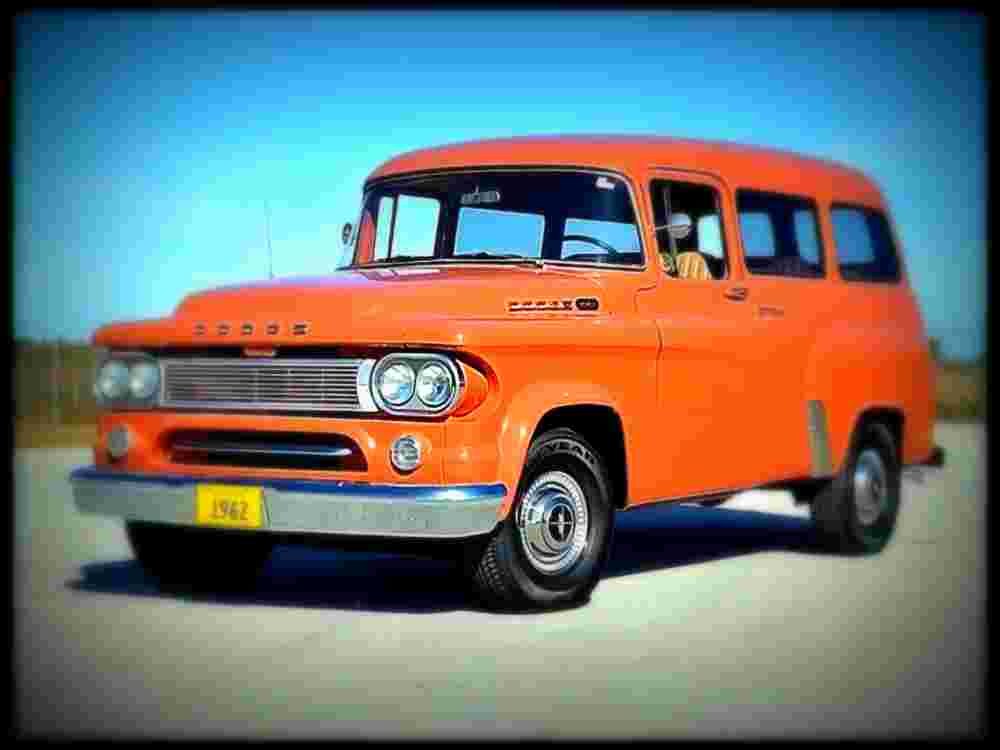 1962 dodge town wagon A4 Photo Print