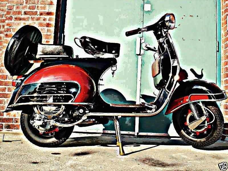 1962 vespa motorbike A4 Photo Print