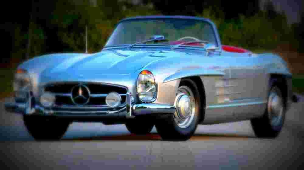 1963 Mercedes Benz 300SL Roadster A4 Photo Print