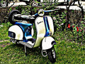 1963 Vespa motorbike A4 Photo Print