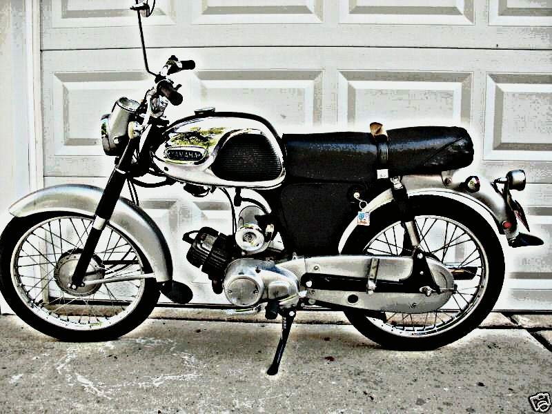 1963 Yamaha Yg1 motorbike A4 Photo Print