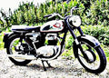 1963 a65 motorbike A4 Photo Print