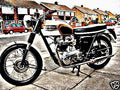 1963 t120 motorbike A4 Photo Print