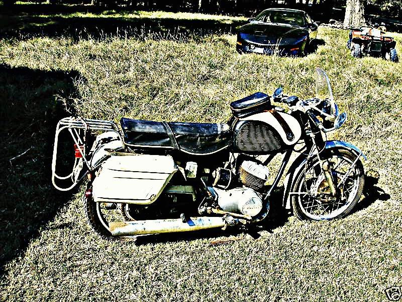 1963 yds2 motorbike A4 Photo Print