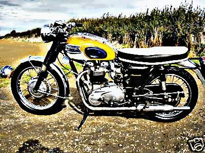 1964 t120r motorbike A4 Photo Print