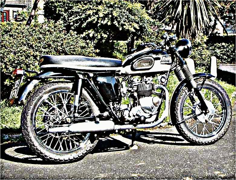 1964 triumph t100ss motorbike A4 Photo Print