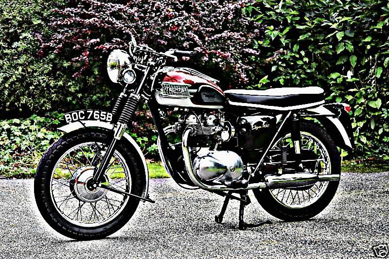 1964 triumph tiger motorbike A4 Photo Print