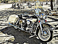 1965 Flh Electra Glide motorbike A4 Photo Print