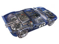 1965 Ford GT40 MkII cutaway A4 Photo Print