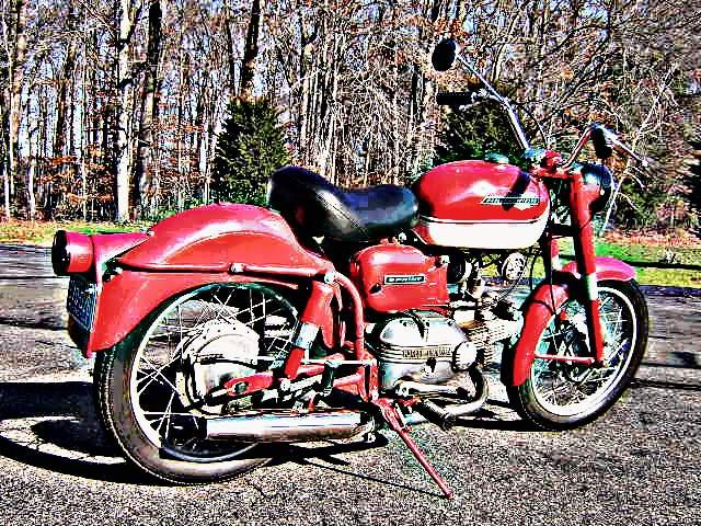 1965 Harley Sprint motorbike A4 Photo Print