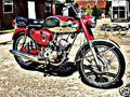 1965 bridgestone motorbike A4 Photo Print