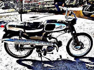 1965 honda s65 motorbike A4 Photo Print