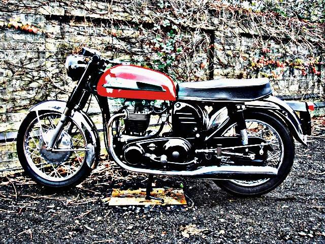 1965 norton atlas motorbike A4 Photo Print
