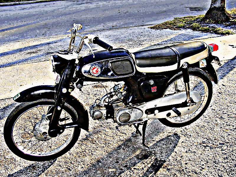 1965 s65 honda motorbike A4 Photo Print