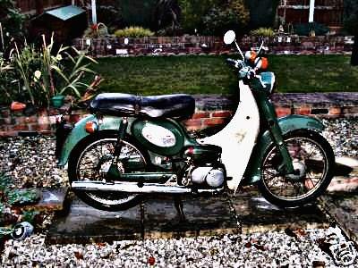 1966 Suzuki U50 motorbike A4 Photo Print