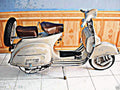 1966 Vespa motorbike A4 Photo Print