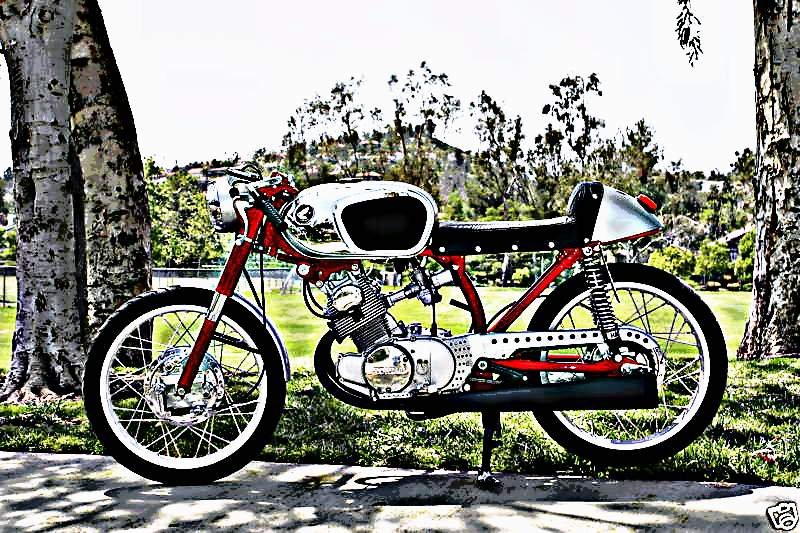 1966 cb160 motorbike A4 Photo Print