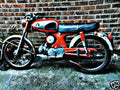 1966 honda s90 motorbike A4 Photo Print
