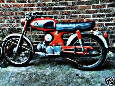 1966 honda s90 motorbike A4 Photo Print