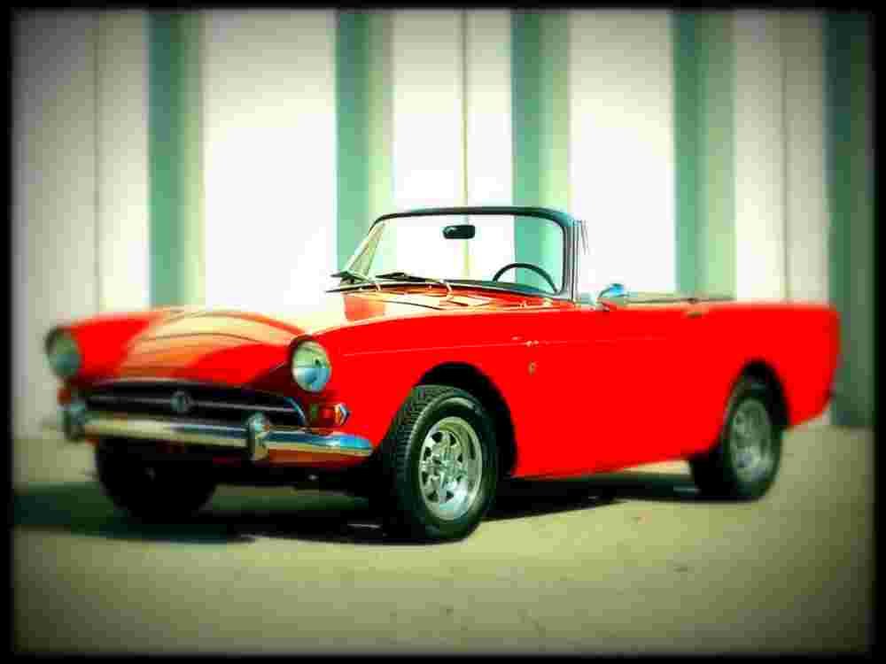1966 sunbeam tiger convertible A4 Photo Print