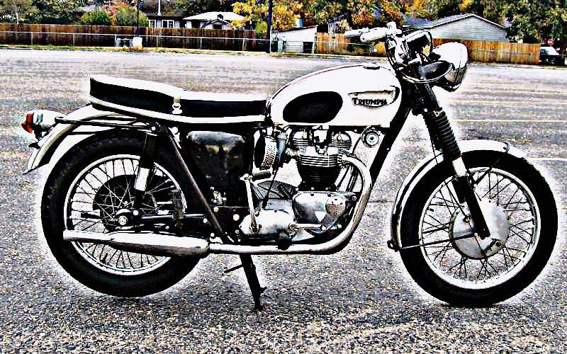 1966 t120r motorbike A4 Photo Print