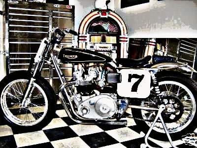1967 Triumph Trackmaster1 motorbike A4 Photo Print
