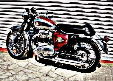 1967 a65 motorbike A4 Photo Print