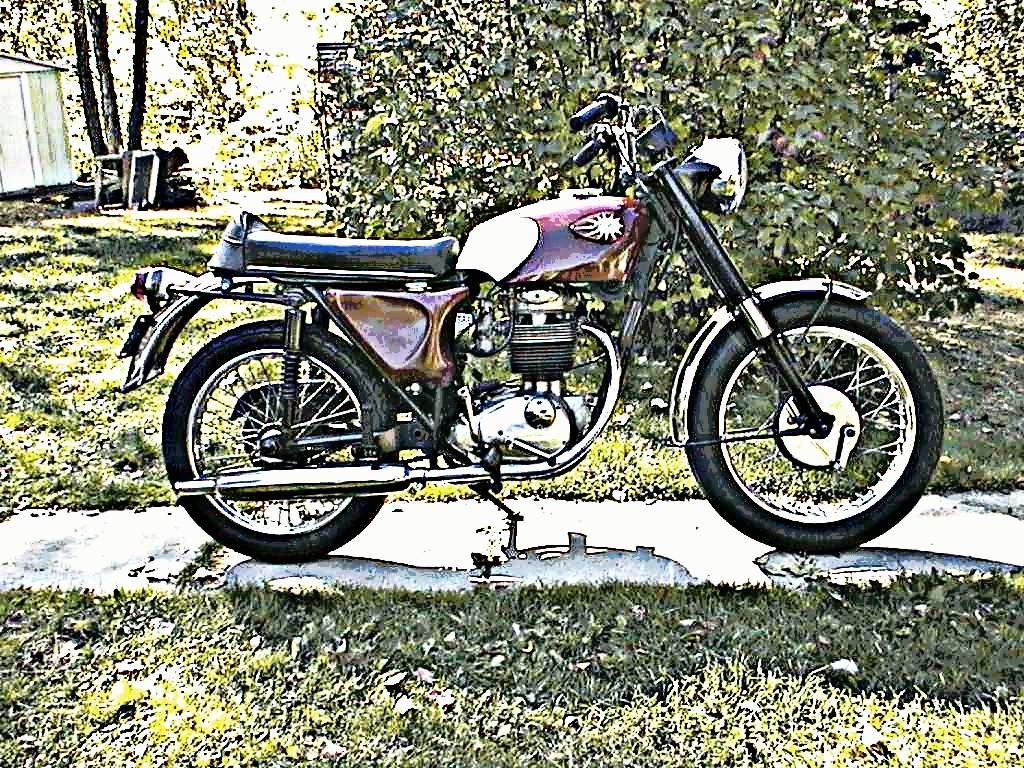 1967 bsa b44 motorbike A4 Photo Print