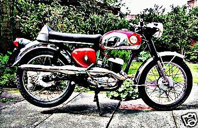 1967 d10s motorbike A4 Photo Print