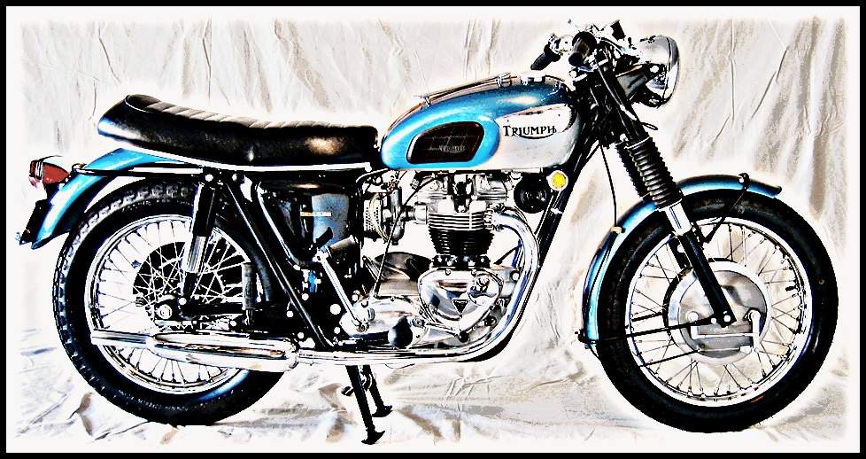 1968 Triumph Trophy motorbike A4 Photo Print