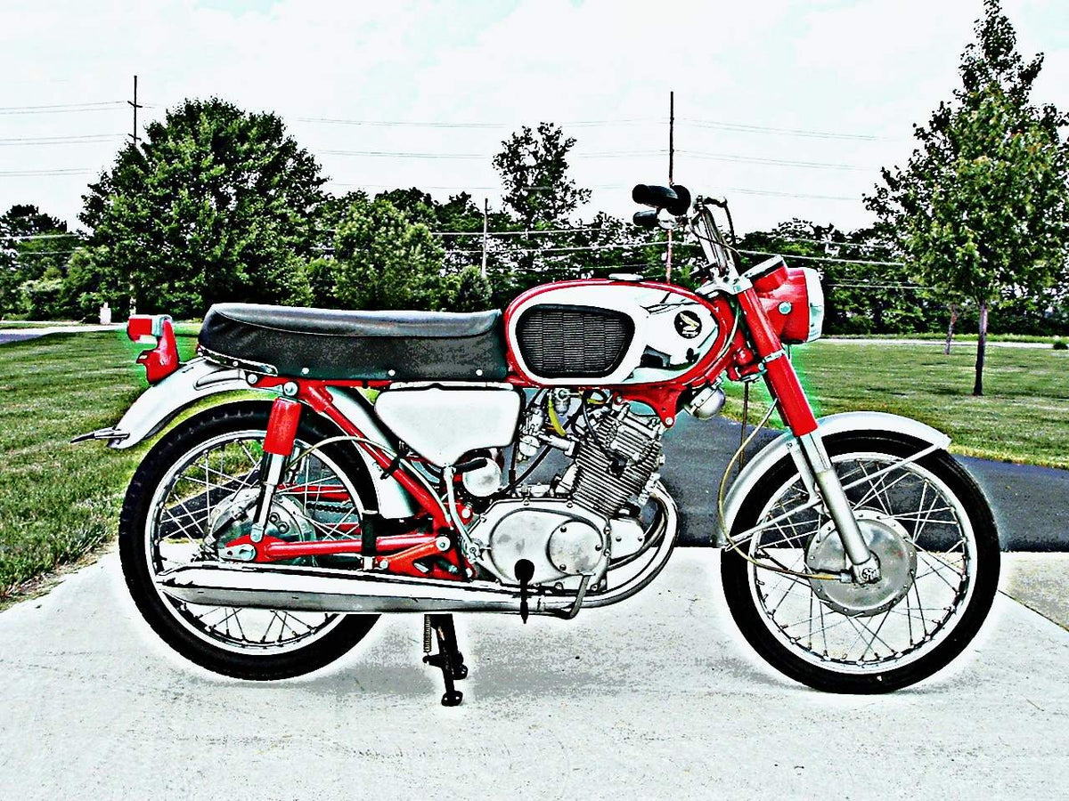 1968 cb160 motorbike A4 Photo Print